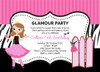 Glamour Party Birthday Party Invitations