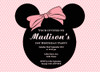 Minnie Mouse Birthday Party Invitations