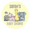 Custom baby shower edible image icing or frosting sheet. Personalized - Baby Safari Animals Theme