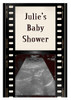 Custom baby shower edible image icing or frosting sheet. Personalized - Filmstrip Ultrasound Showtime Theme