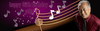 Custom adults birthday party banner for sale online. Made using a photo, Musical Theme