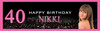 Sex in the City personalized girls 40th birthday party banner with photo. Order online in Australia