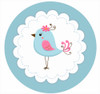 Blue bird Party Spot Sticker Labels