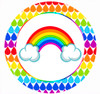 Rainbow Party Spot Sticker Labels