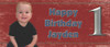 Personalized boys birthday party banner with photo - Red theme. Buy online in Australia