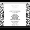 Black Damask Wedding Invitation