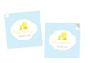 Baby Shower Little Ducky Square Tags and Stickers