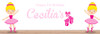 Girls Ballet Dancer Personalised Kids Birthday Party Banners