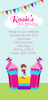 Bouncing Jumping Castle Kids Personalised Birthday Party Invitations