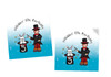 Magician themed personalised party square stickers and tags