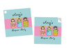 Sleepover Party Personalised Square Stickers & Square Tags