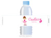 Ballet Party Personalised Water Bottle favour labels