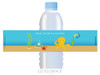 Sea Creatures Party personalised water bottle favour labels.