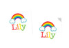 Rainbow Party Personalised Square Labels, Square Stickers and Square Tags