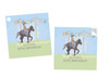 Boys Pony Party Personalised Square Labels, Square Stickers and Square Tags.