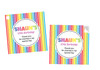 Rainbow Party Personalised Party Stickers, Labels and Tags.