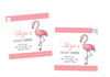 Pink Flamingo Party Personalised Party Stickers, Labels and Tags.