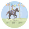 Boys Pony Party Personalised Birthday Cake Edible Image, Cake Icing.