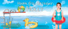 Pool Party Personalised Birthday Banner.