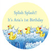 Rubber Duck Personalised Birthday Cake Icing - Edible image.