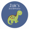 Little Dinosaur Personalised Birthday Cake Icing Sheet - Edible Image.
