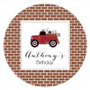 Vintage Fire Engine Party Labels & Stickers and Stickers.