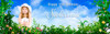 Summer Garden Birthday Party Banner.