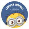 Minion Inspired Personalised Party Spots Labels and Stickers. Minions birthday party labels printed in Australia, for sale online.