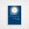 I Love you to the Moon and Back wall deco print