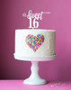 Sweet 16 Acrylic Cake Topper decoration - Made in Australia