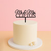 Personalised Mr & Mrs Wedding Cake Topper with Surname - Mr and Mrs Wedding Cake Decoration with surname