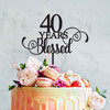 Custom Years Blessed anniversary cake topper