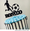 Custom name soccer player birthday cake topper Australia