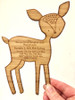 Woodlands Party Baby deer wooden Invitation