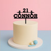Gym Barbell Cake Topper with Name