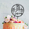 Personalised Round Circle cake topper - Made in Australia.