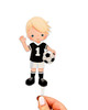 Printed Acrylic Cake Topper - Generic Soccer Boy