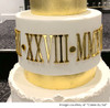 Roman Numeral Date for wedding cakes. Laser cut in Melbourne Australia