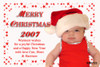 Personalised photo Christmas card using a baby photo