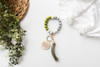 Personalised - Green Silicone Beaded Keychain Bracelet
