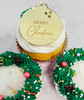 Merry Christmas Cake Charm - Cupcake topper.