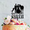 Mr & Mrs Surname with Horse and dog cake topper