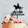 Wedding Couple on Horseback Cake Topper