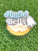Double layered Jingle Bells Cupcake Toppers