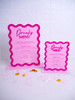 Wavy Border Personalised Cocktails Menu - Wedding and Events Table Signage
Pastel Pink and Candy Pink