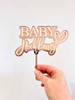 Personalized Baby Shower Cake Topper with Heart Shape and Customized Surname