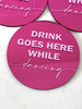 Stylish Dancing Coasters to Match Your Event Theme in Pink Mirror