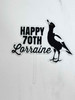 Custom Magpie & Collingwood Magpies AFL Fan Birthday Cake Topper