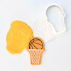 Basketball in net cookie stamp