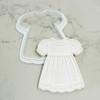 Christening Dress Cookie Stamp with Cutter – Full Set View